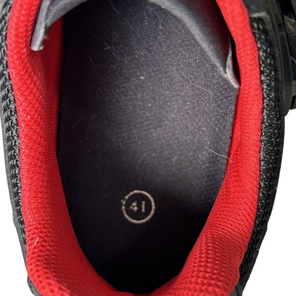 Peloton Cycling Shoes Unisex Size 41 With Cleats Black And Red Fitness Spin Bike - Picture 9 of 11